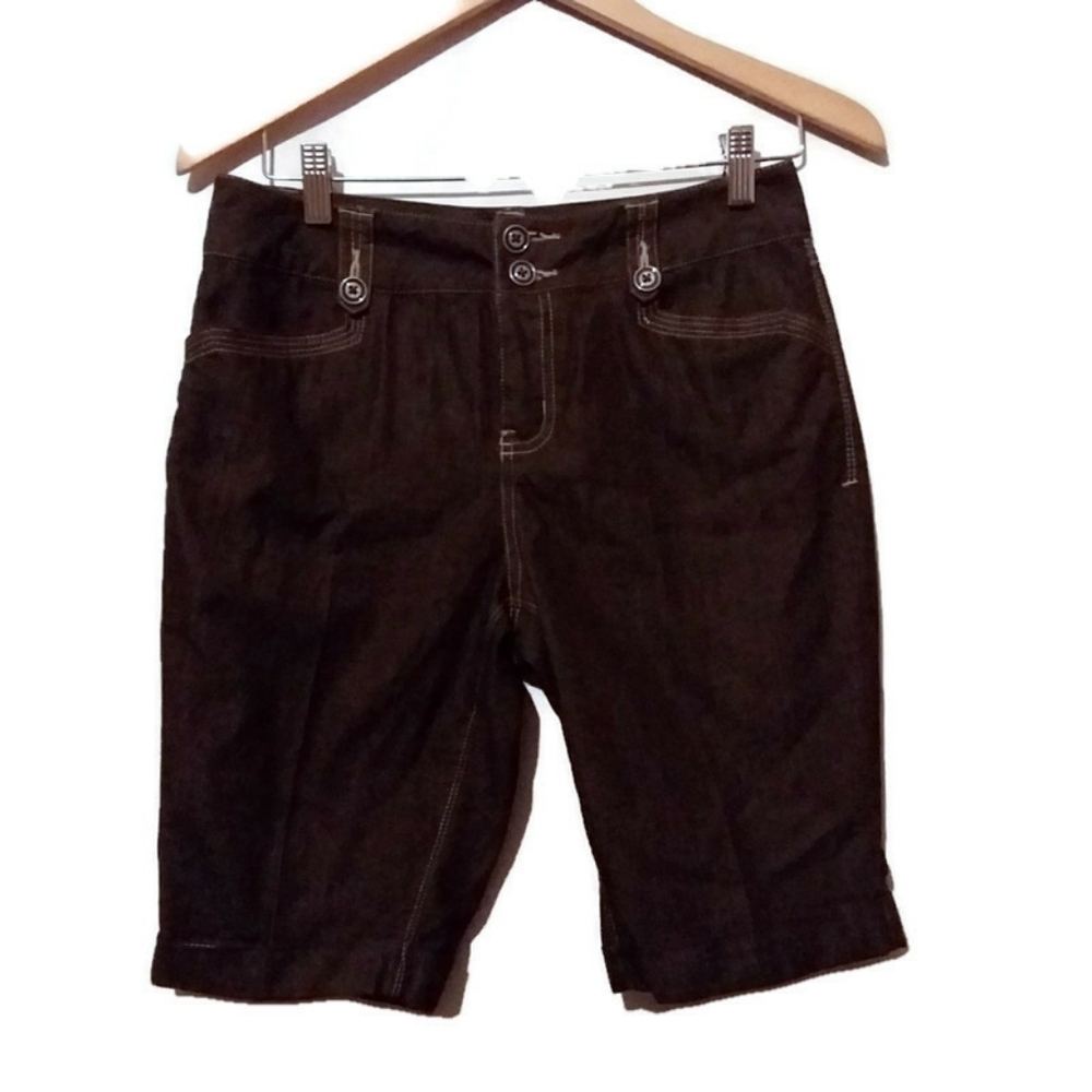 Cato Brown Jean Shorts Cuffed‎ Size 4